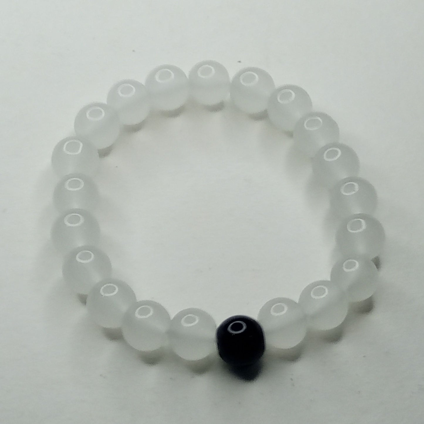 Black and White Couple Bead Bracelet